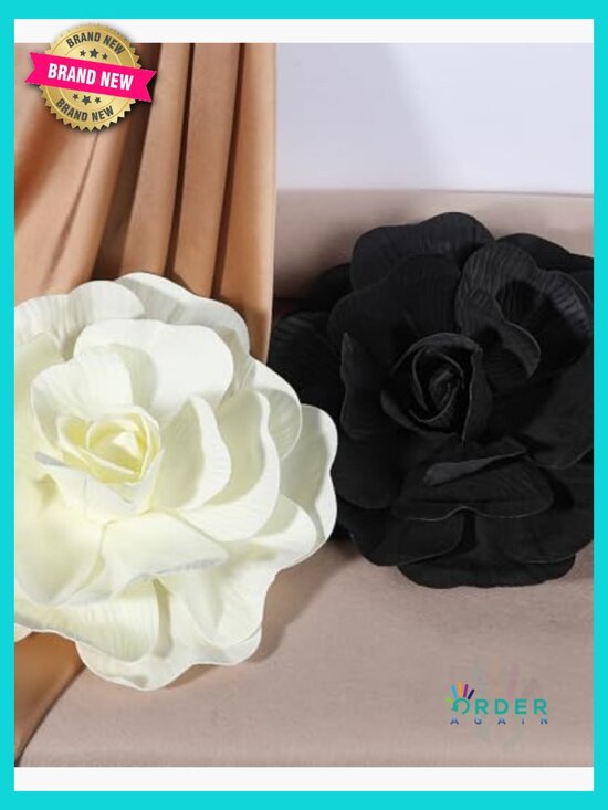 Large Flower Fascinator Headpiece Elegant Church Party Cocktail Hat Handmade